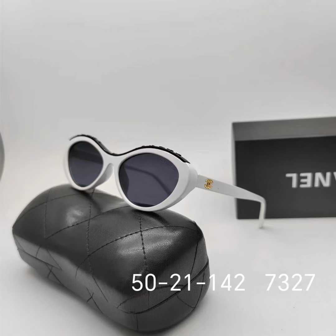 7 color oval frame tinted sunglasses