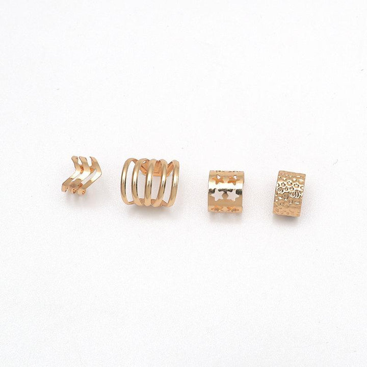 Creative Classic Hollow Five-pointed Star Arrow Ear Clip Set