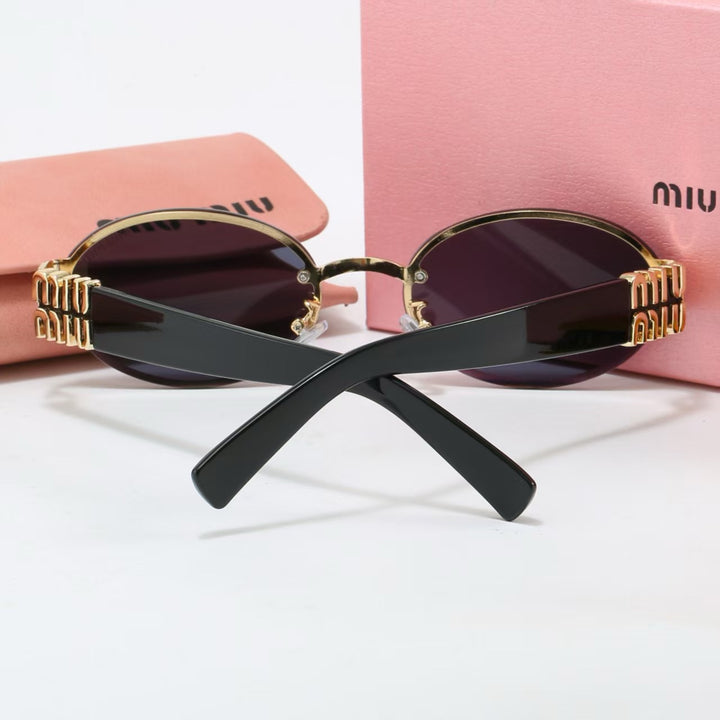 4 Color Metal with Oval Sunglasses
