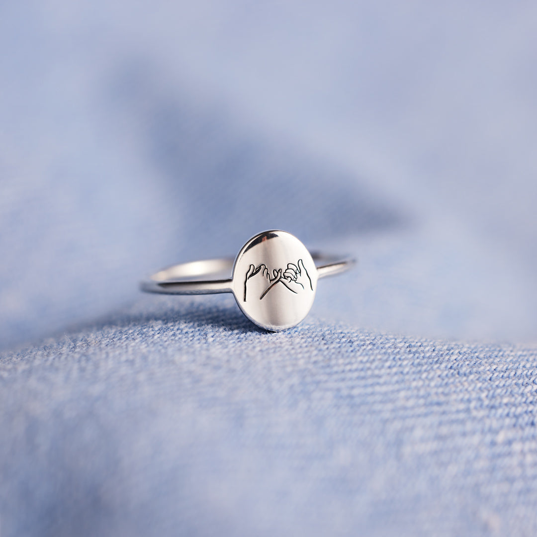 Mother&Daughter Pinky Promise Ring