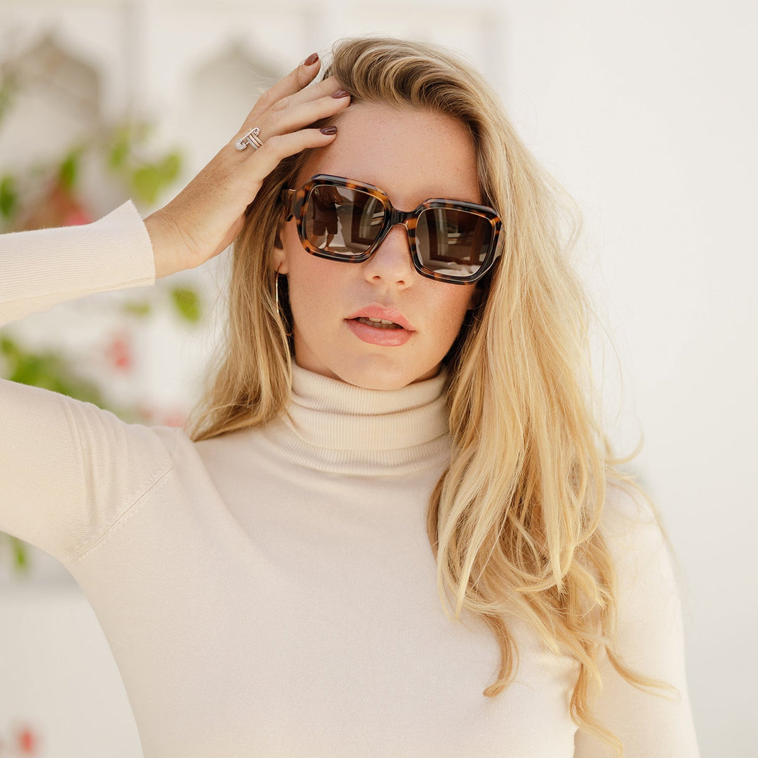 5-color fashionable L letter temple polarized sunglasses