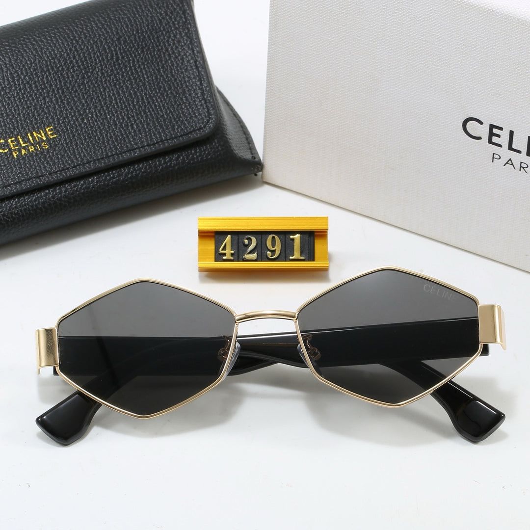 4-color geometric lens design sunglasses