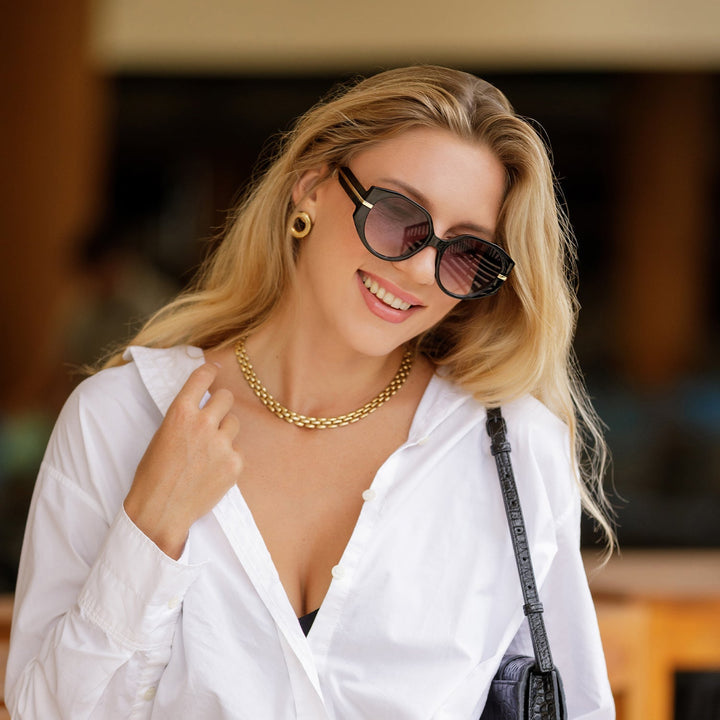 6 color luxury rhinestone lens polarized sunglasses