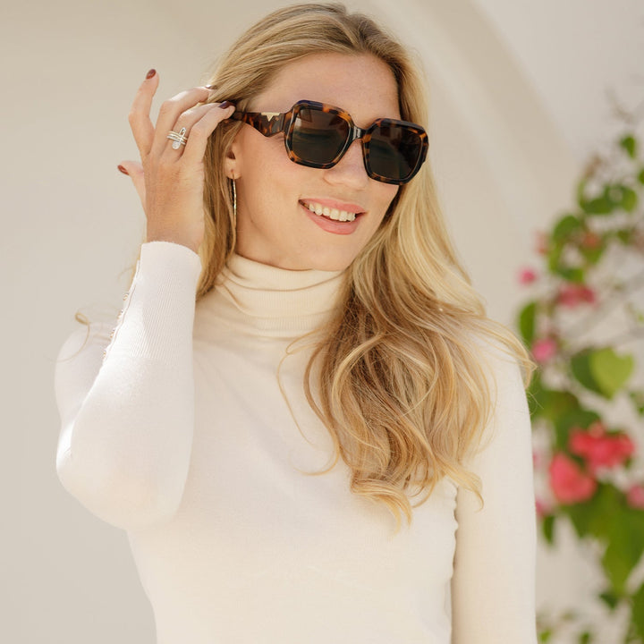 5-color fashionable L letter temple polarized sunglasses