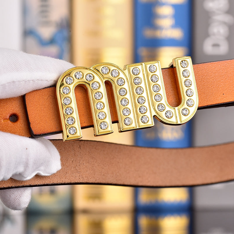 4 Color Rhinestone Women's Belt