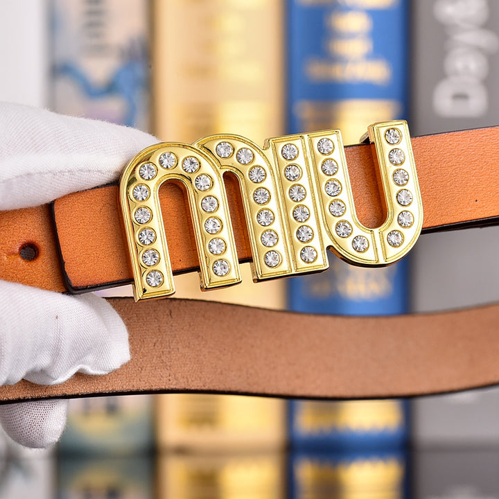4 Color Rhinestone Women's Belt