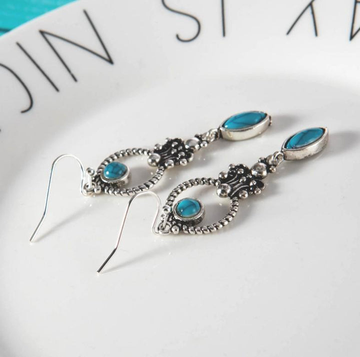 Vintage inlaid turquoise Earrings