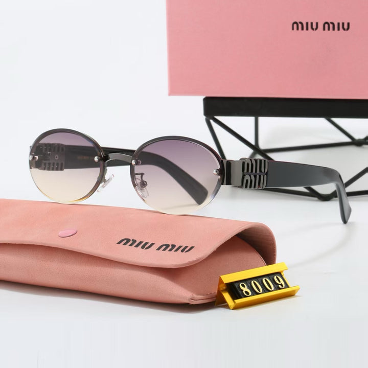 4 Color Metal with Oval Sunglasses