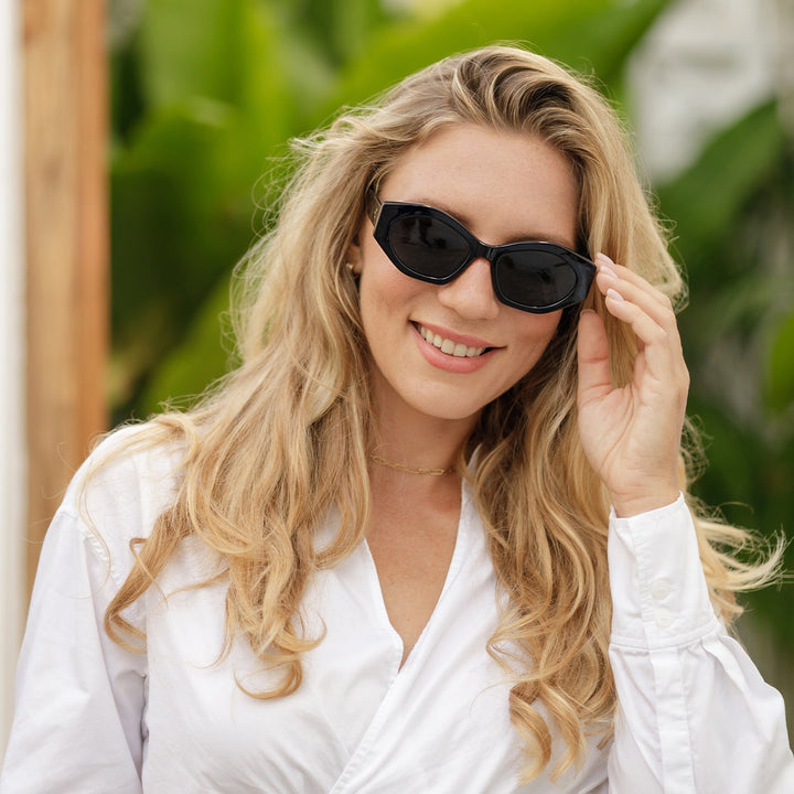 4-color fashionable four-leaf clover temple polarized sunglasses