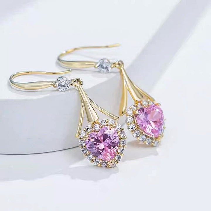Crystal Heart Earrings