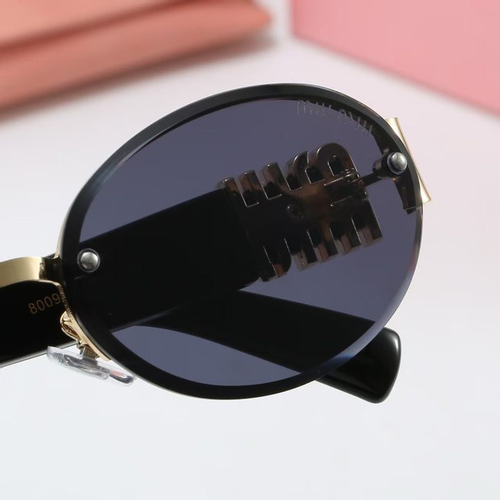 4 Color Metal with Oval Sunglasses