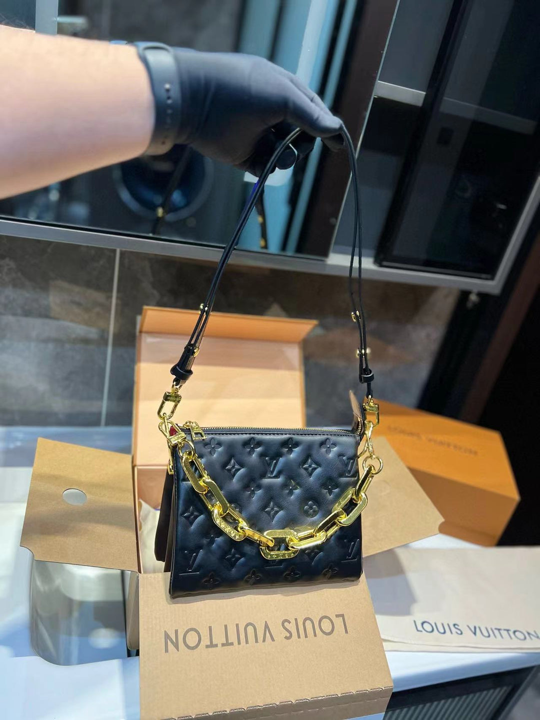 Black Vintage Clutch Bag
