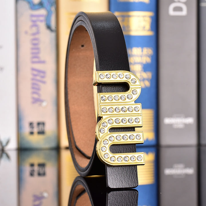 4 Color Rhinestone Women's Belt