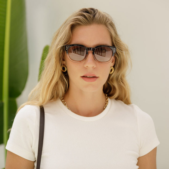 5 color luxury rhinestone lens polarized sunglasses