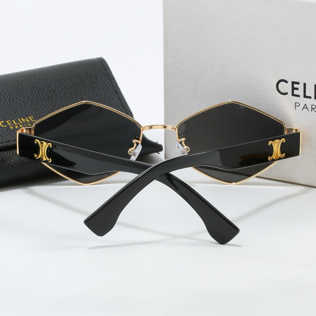 4-color geometric lens design sunglasses