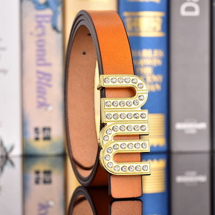 4 Color Rhinestone Women's Belt