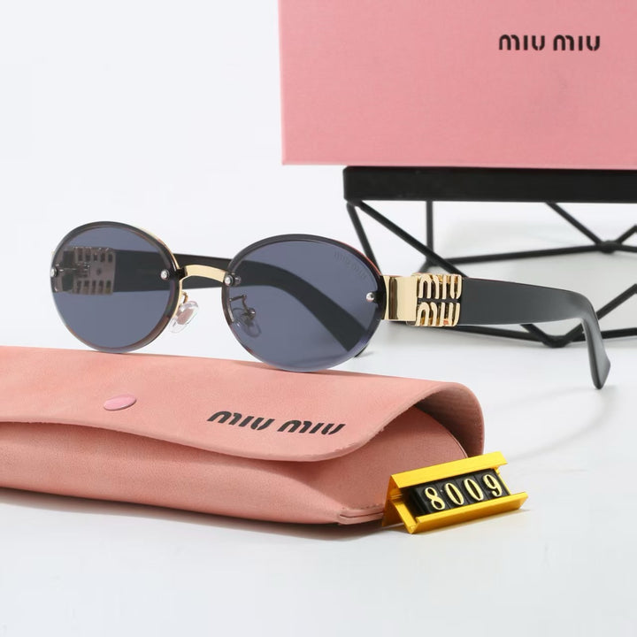4 Color Metal with Oval Sunglasses