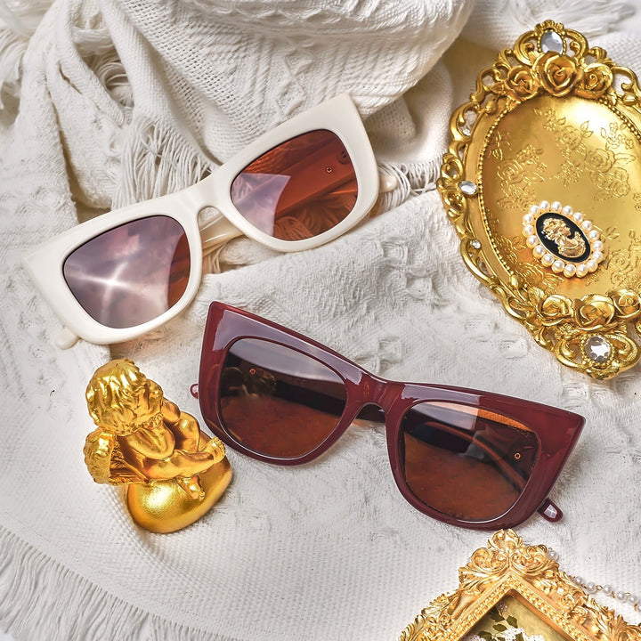 5 color rhinestone lens polarized sunglasses