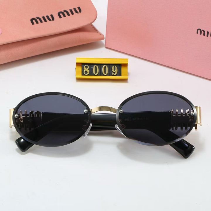 4 Color Metal with Oval Sunglasses