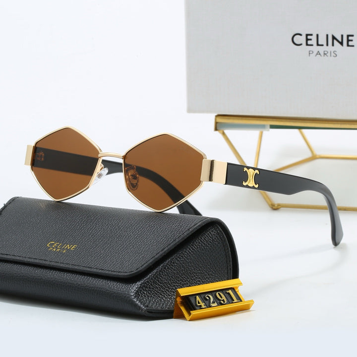 4-color geometric lens design sunglasses