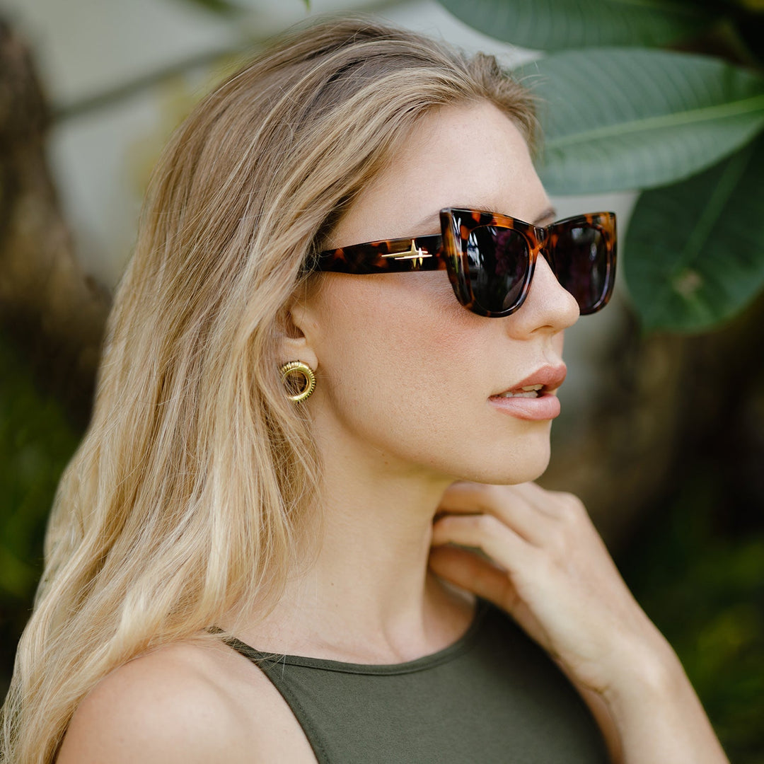 5 color rhinestone lens polarized sunglasses