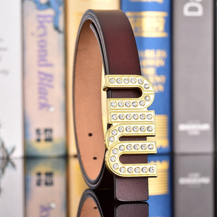 4 Color Rhinestone Women's Belt