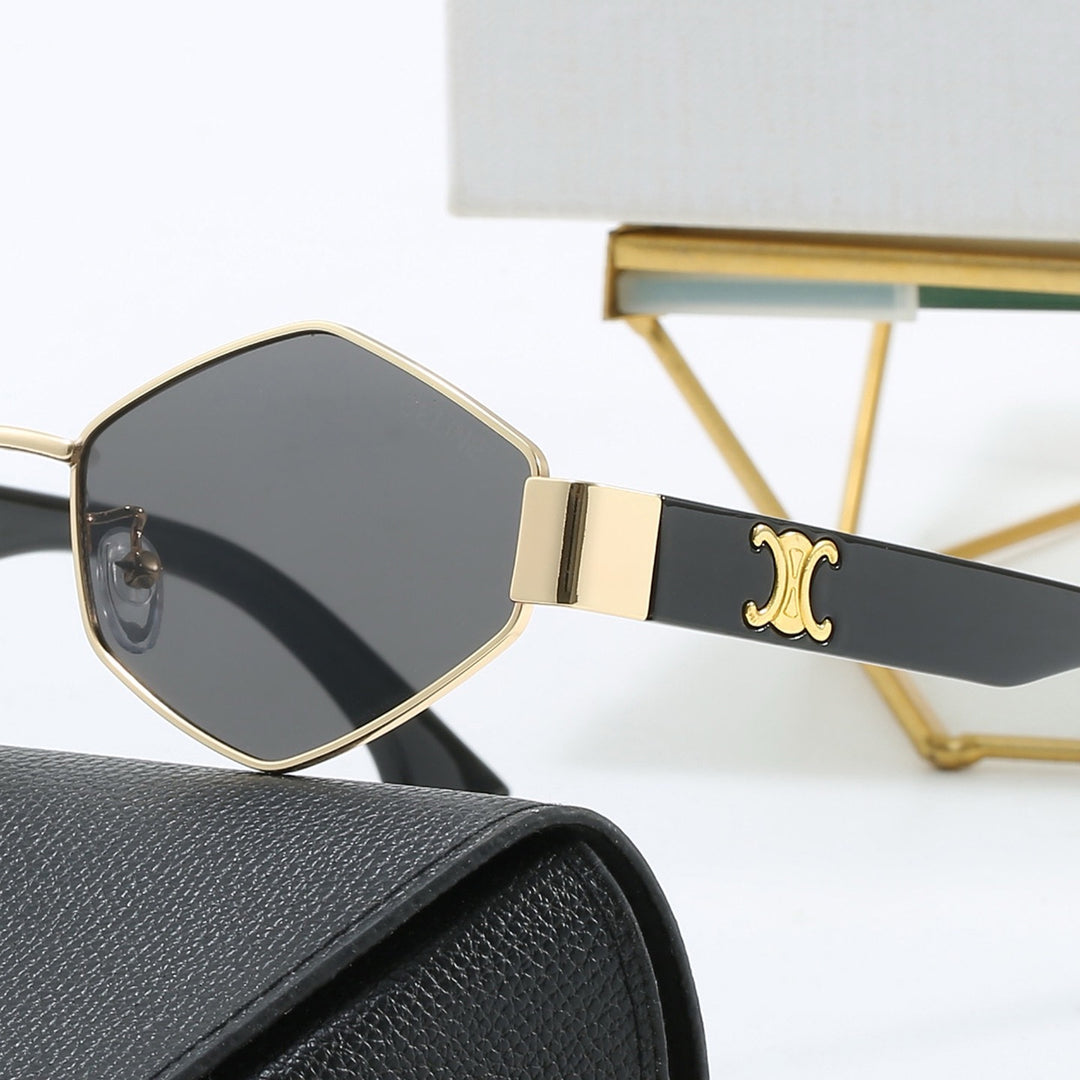 4-color geometric lens design sunglasses