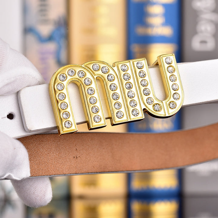 4 Color Rhinestone Women's Belt