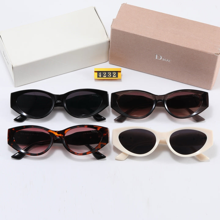 Unique cat-eye shape sunglasses in 4 colors