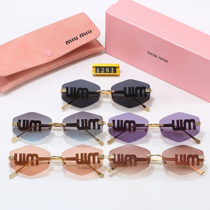 5 Color Glamour Hexagon Sunglasses