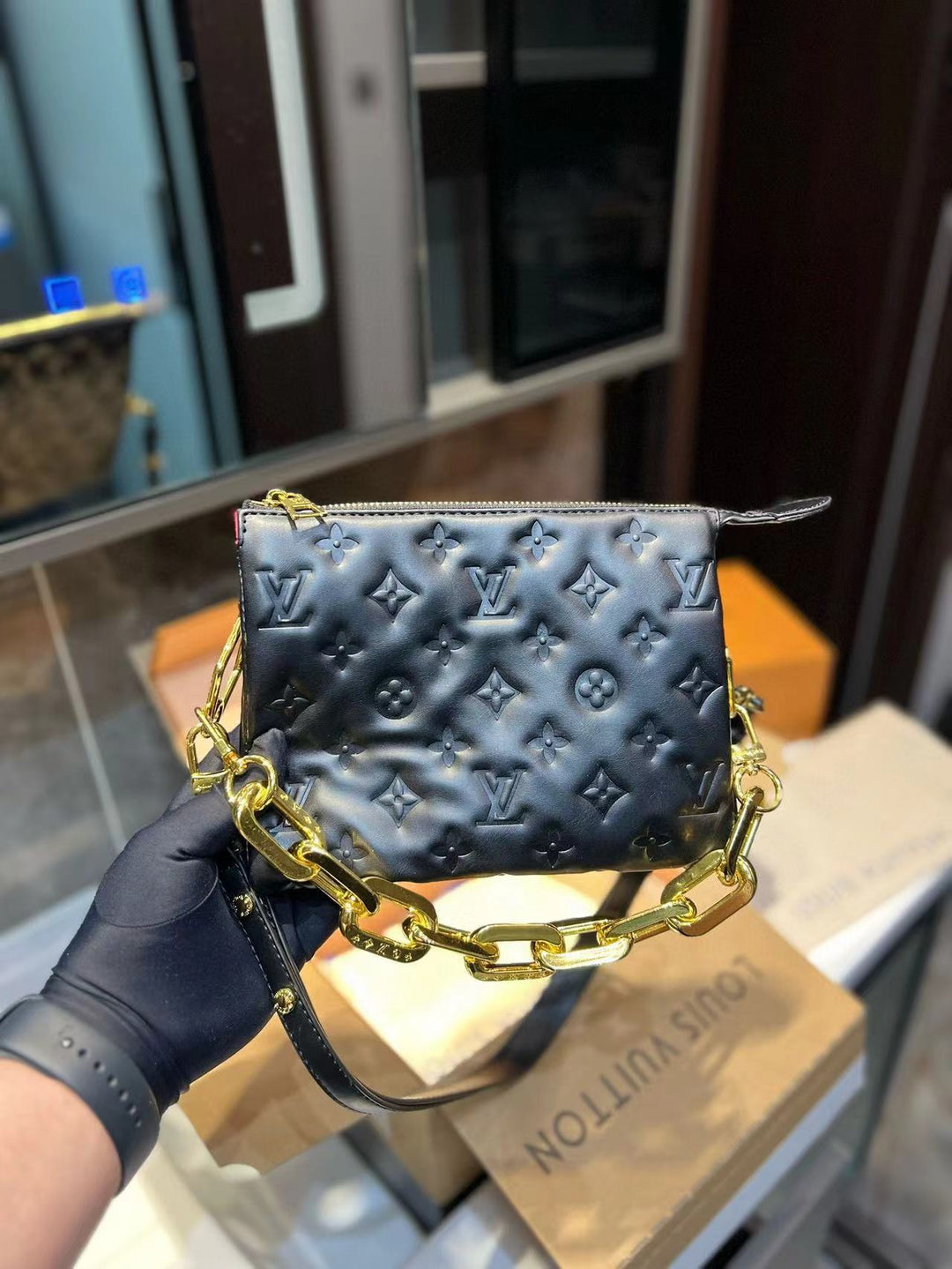 Black Vintage Clutch Bag