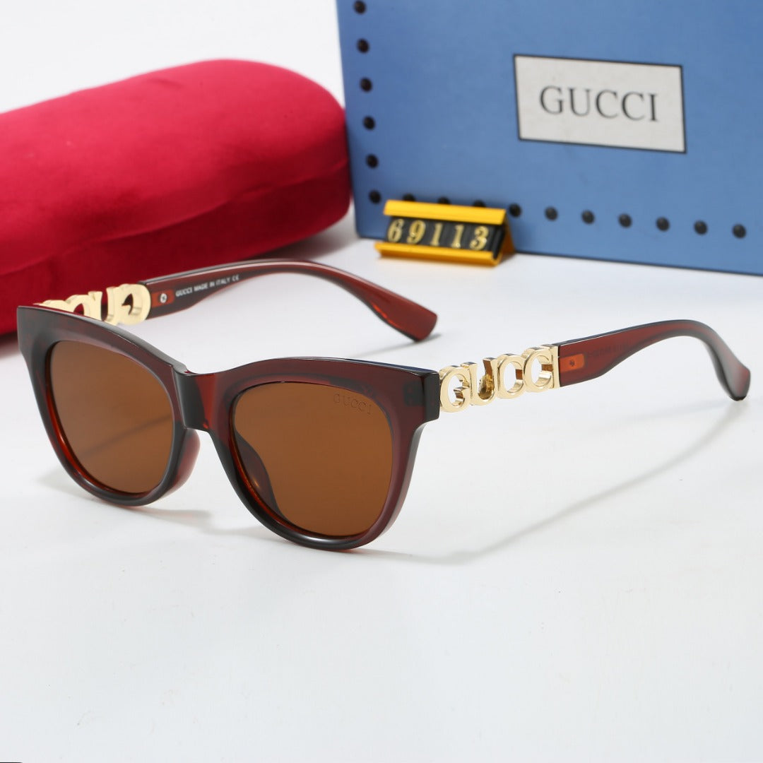 7 Color Fashion Monogram Embellished Sunglasses