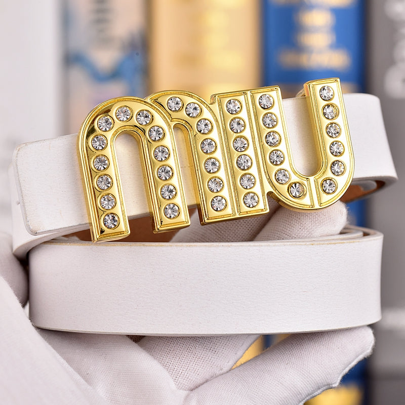 4 Color Rhinestone Women's Belt