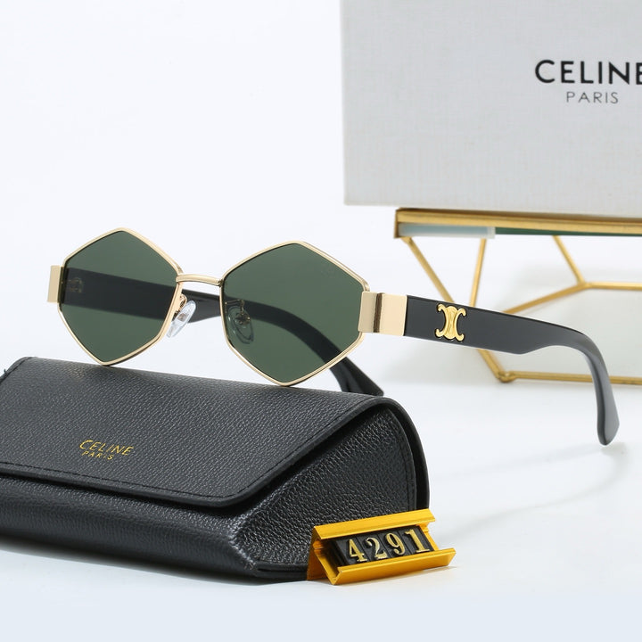 4-color geometric lens design sunglasses