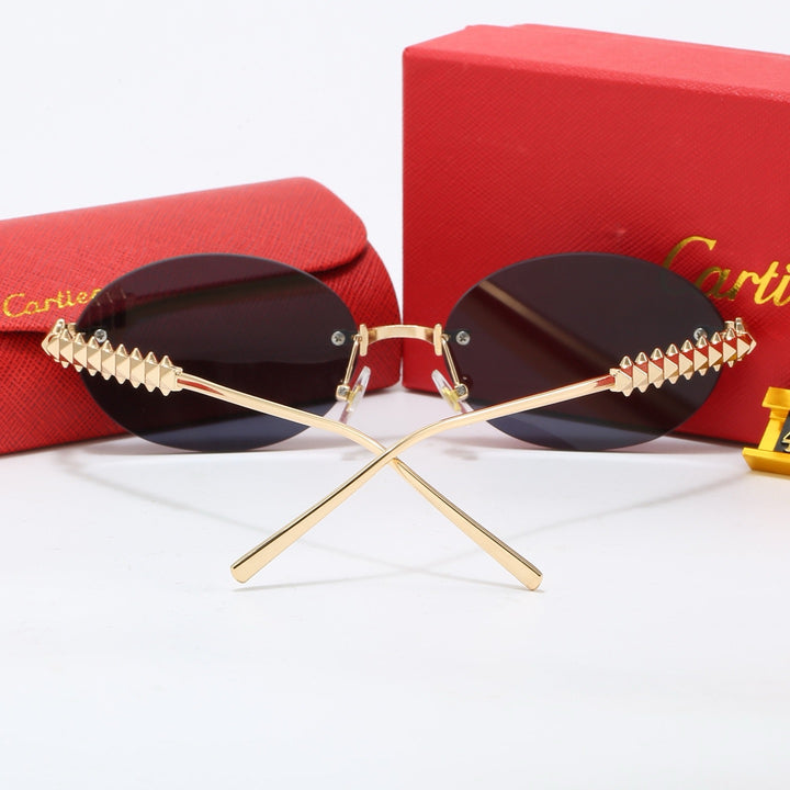 5 Color Fashion Oval Lens Design Sunglasses