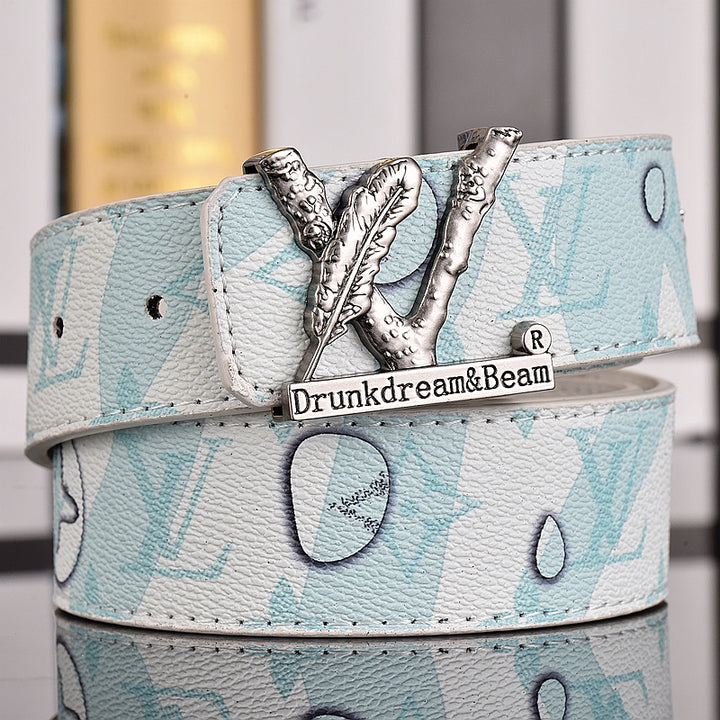 3 Color Letter Buckle Graffiti Belt