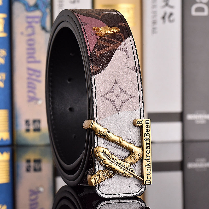 3 Color Letter Buckle Graffiti Belt