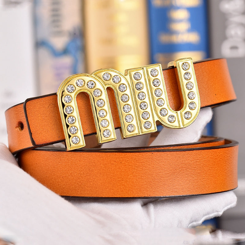 4 Color Rhinestone Women's Belt