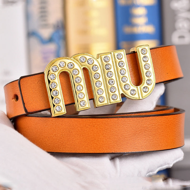 4 Color Rhinestone Women's Belt