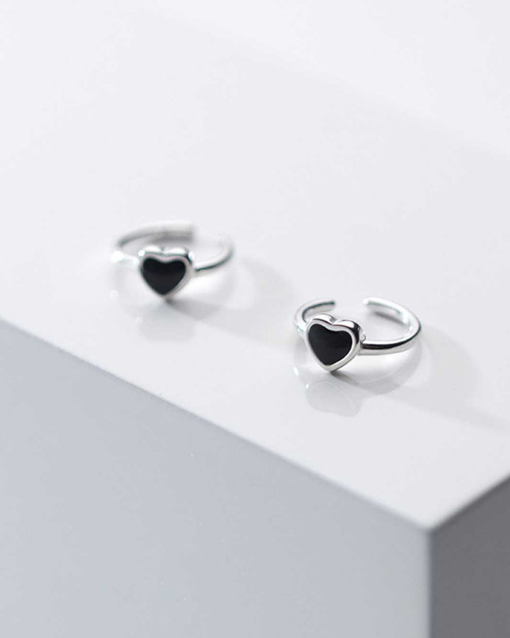 Black Heart Ear Cuffs