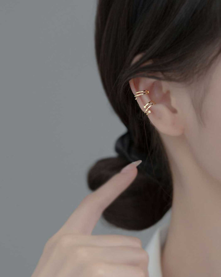 Trilayer Mismatch Ear Cuffs