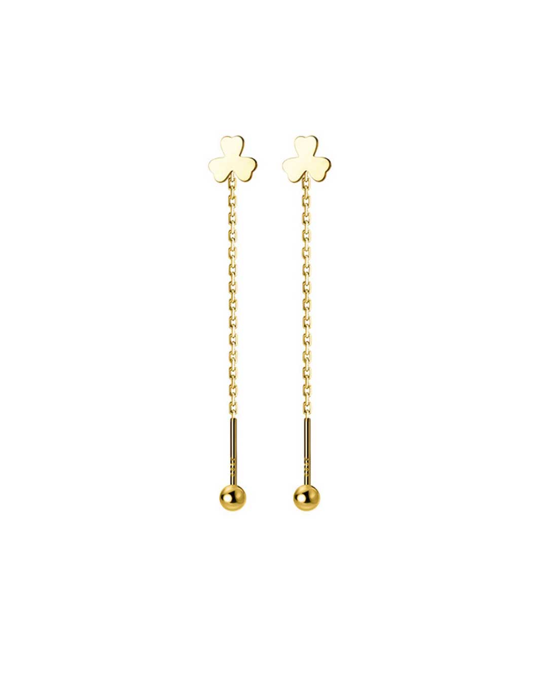 Clover Charm Threader Earrings