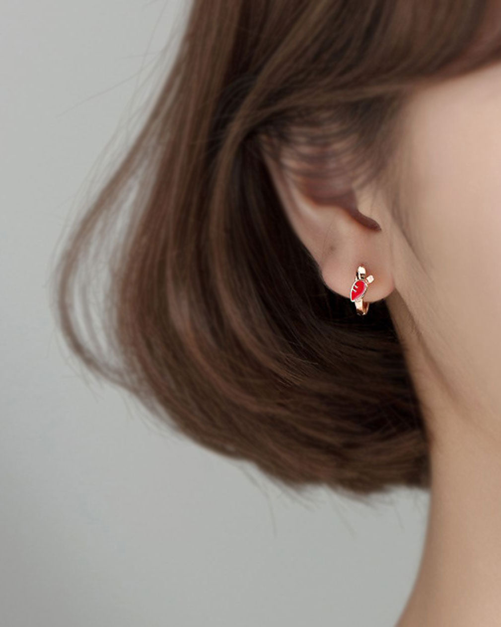 Bunny and Carrot Mismatch Hoop Earrings