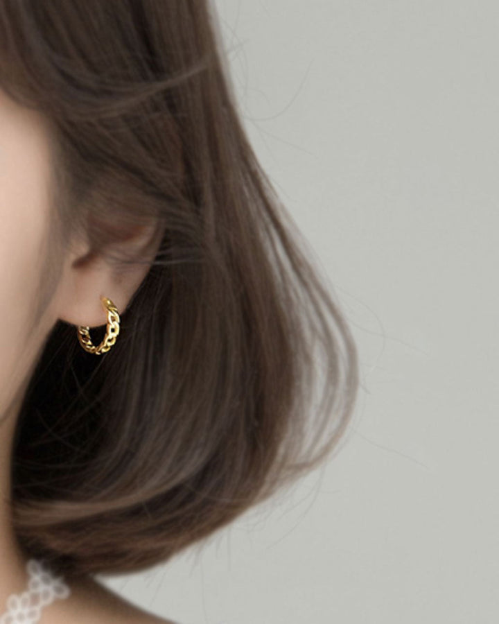 Chain Link Hoop Earrings