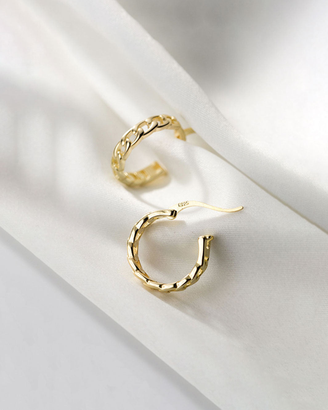 Chain Link Hoop Earrings