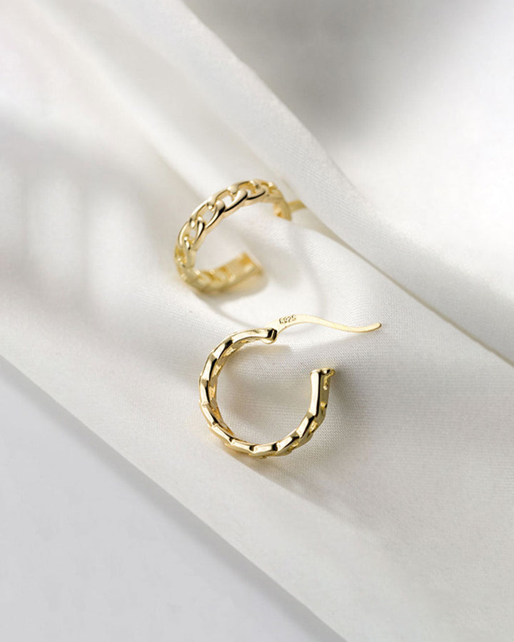 Chain Link Hoop Earrings