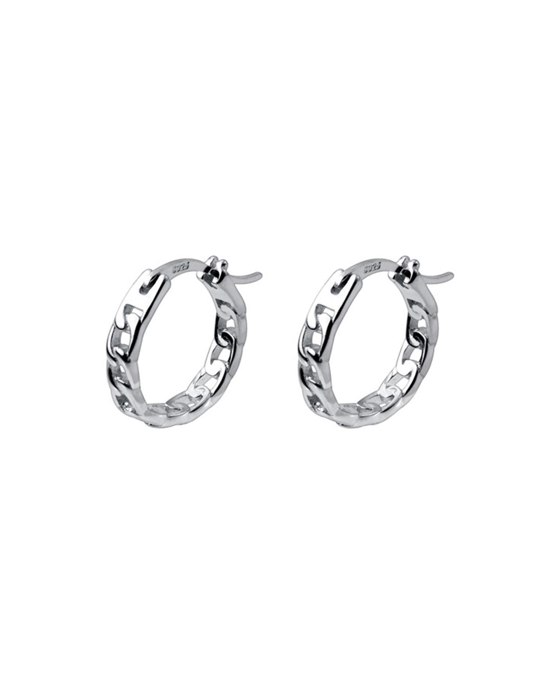 Chain Link Hoop Earrings