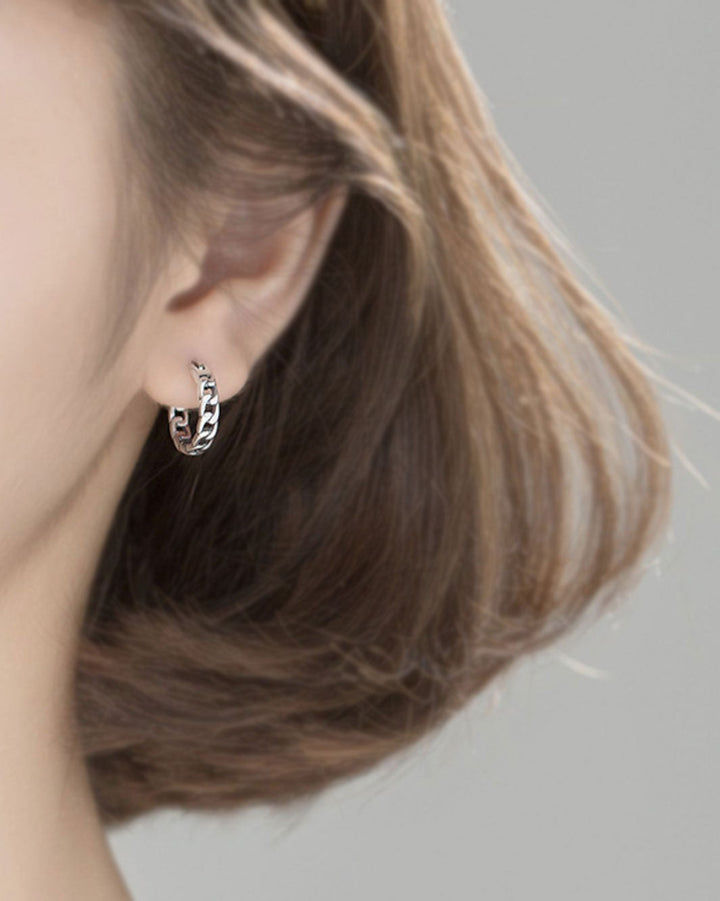 Chain Link Hoop Earrings
