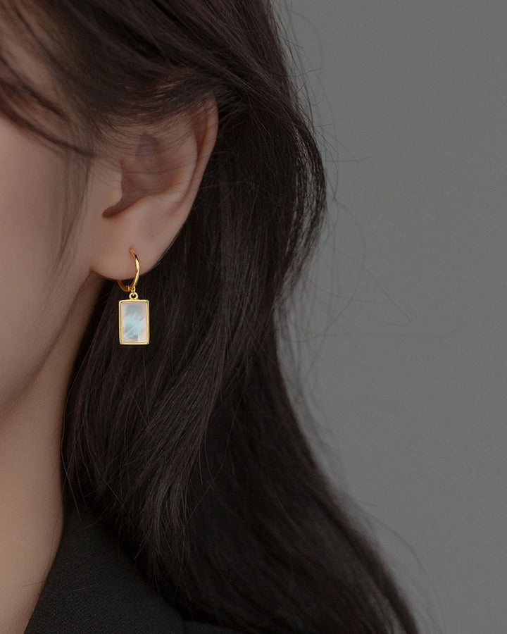 Alessia Mother Of Pearl Hoop Earrings