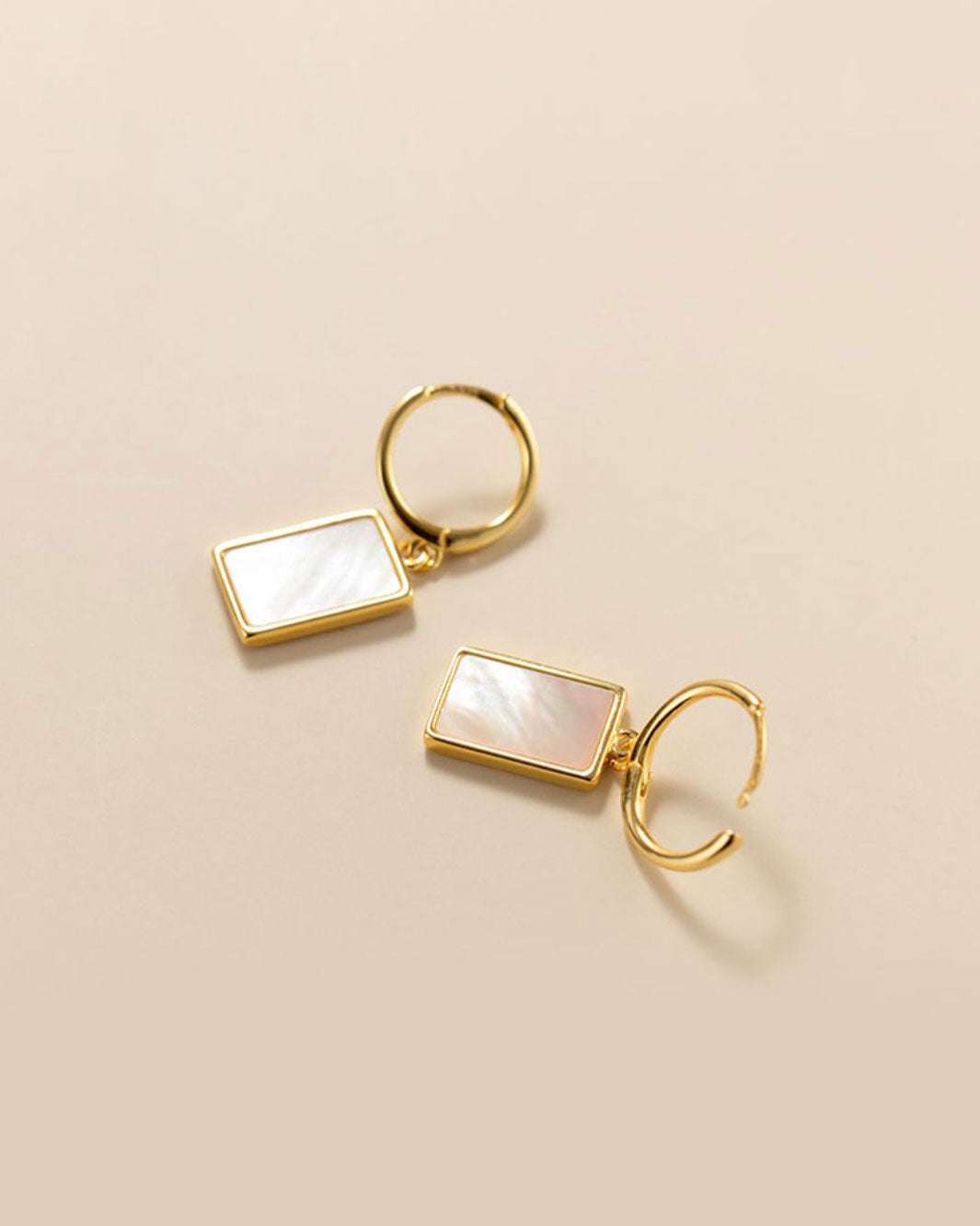Alessia Mother Of Pearl Hoop Earrings
